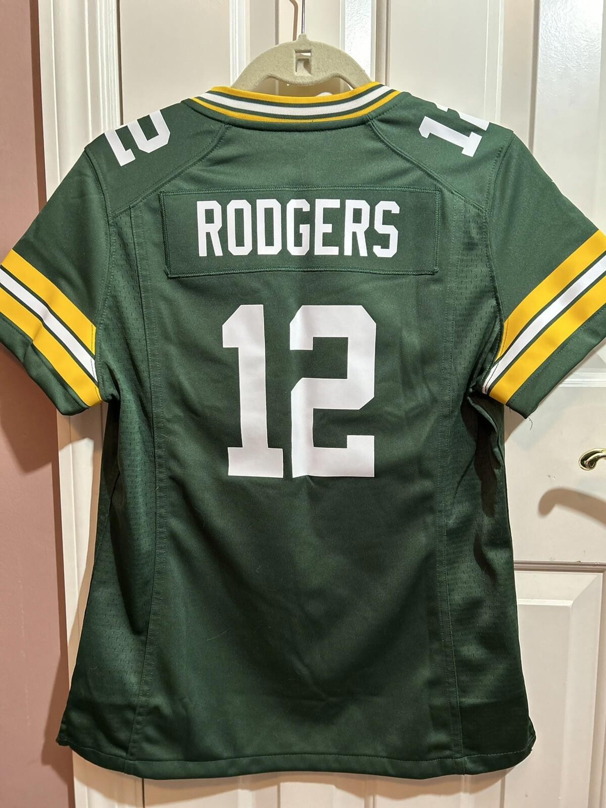 Nike NFL On Field Green Bay Packers Jersey YOUTH Size M #12 Aaron Rodgers