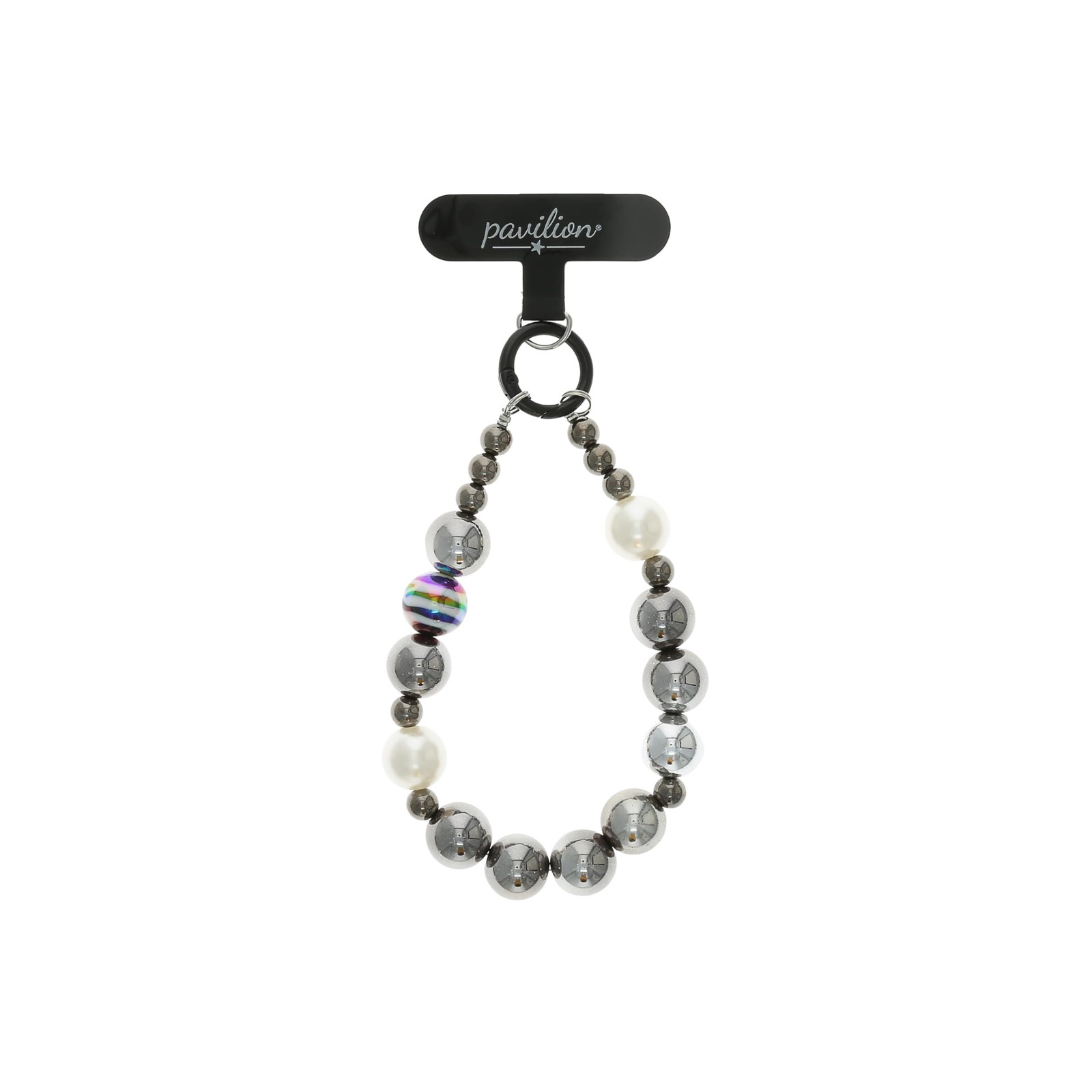Pavilion Gift Company Silver Beaded Phone Wristlet 11 Inch Strap