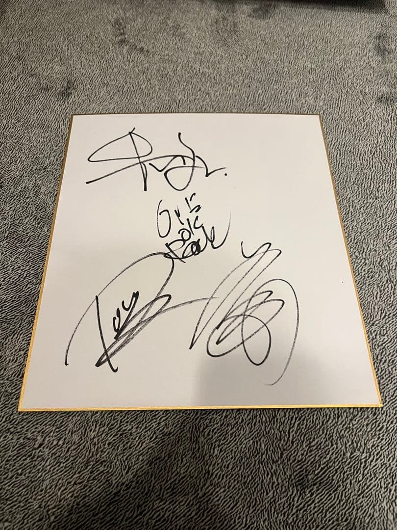 One OK Rock Taka Signed Color Paper Autograph Rare Collectible