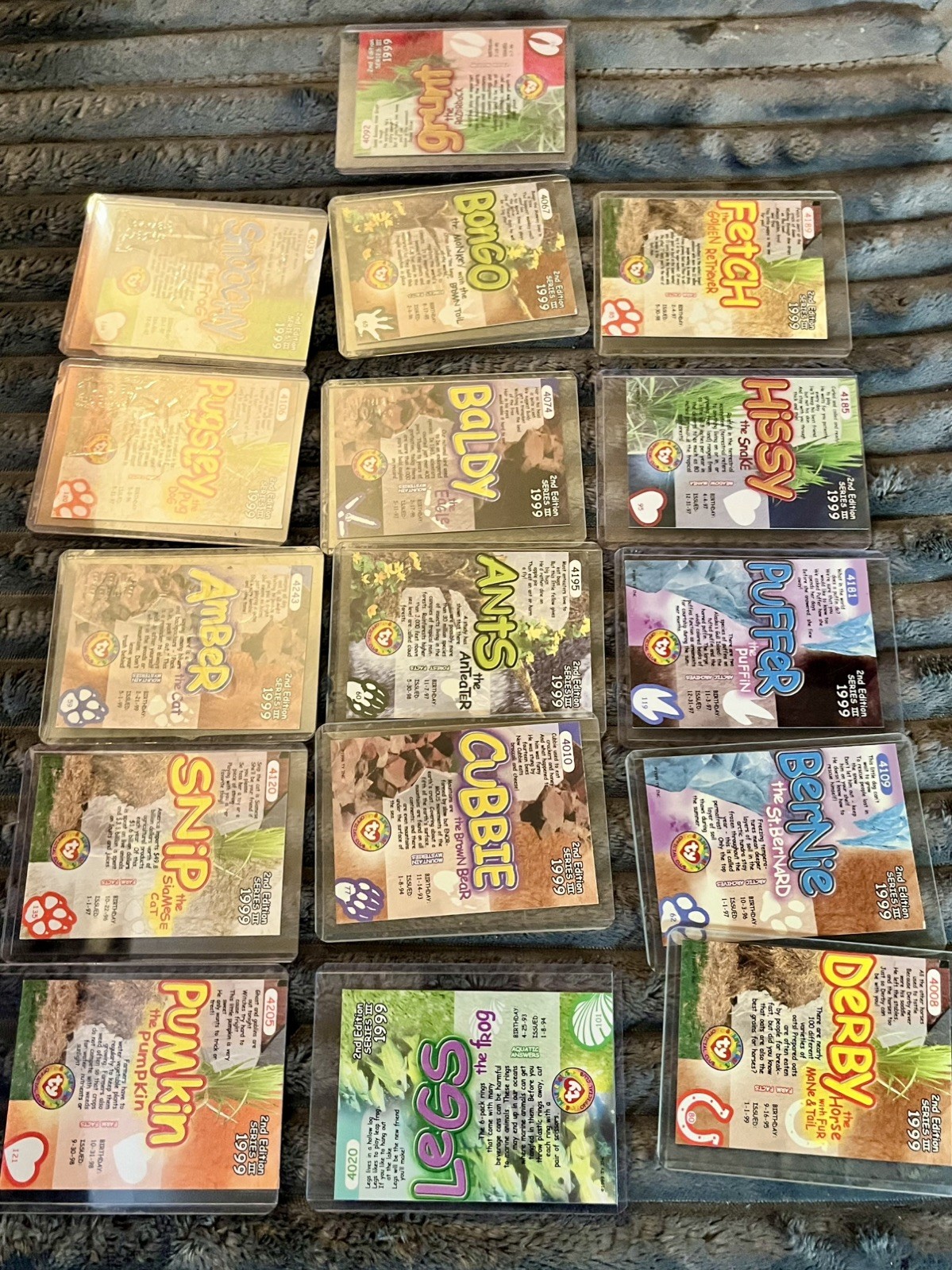 Ty Beanie Babies Collectible Cards Lot excellent condition