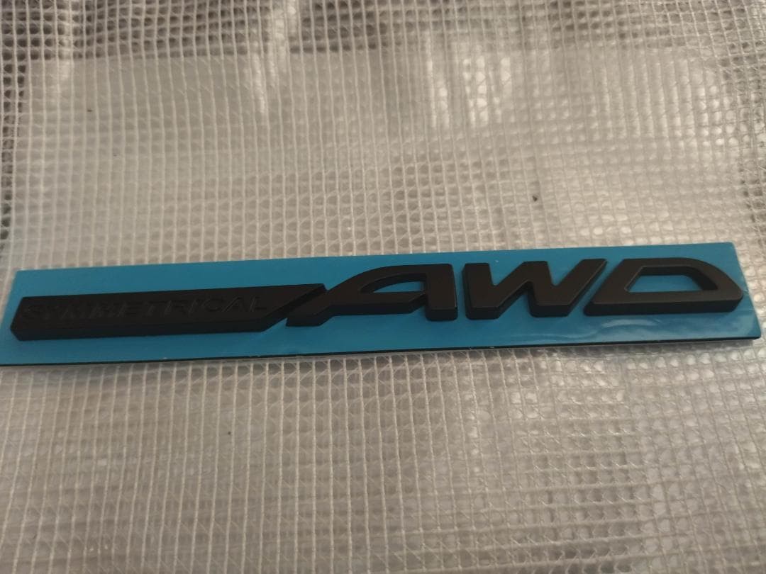 SYMMETRICAL AWD 3D Emblem Matte Black Subaru