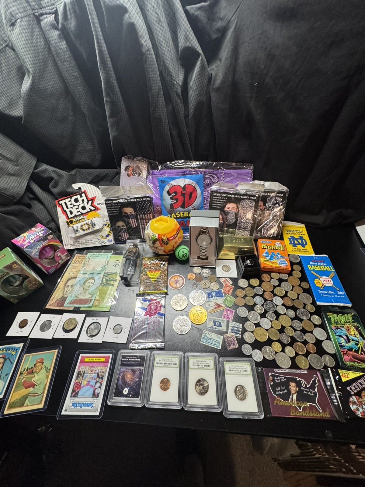 junk drawer lot Coins Cards