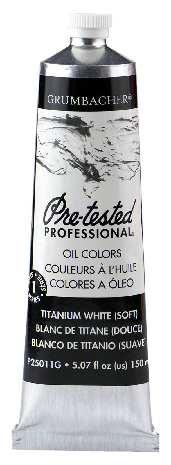 Grumbacher Pre-Tested Oil Paint 150ml Titanium White Soft Formula P25011G
