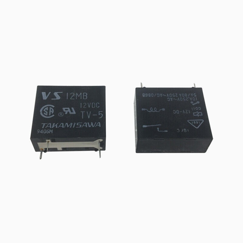 1Pc TAKAMISAWA VS12MB 12VDC Power Relay 10A 250VAC 4Pins NEW