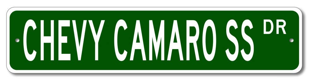 Chevy Camaro SS Metal Street Sign 4x18in Garage Wall Decor