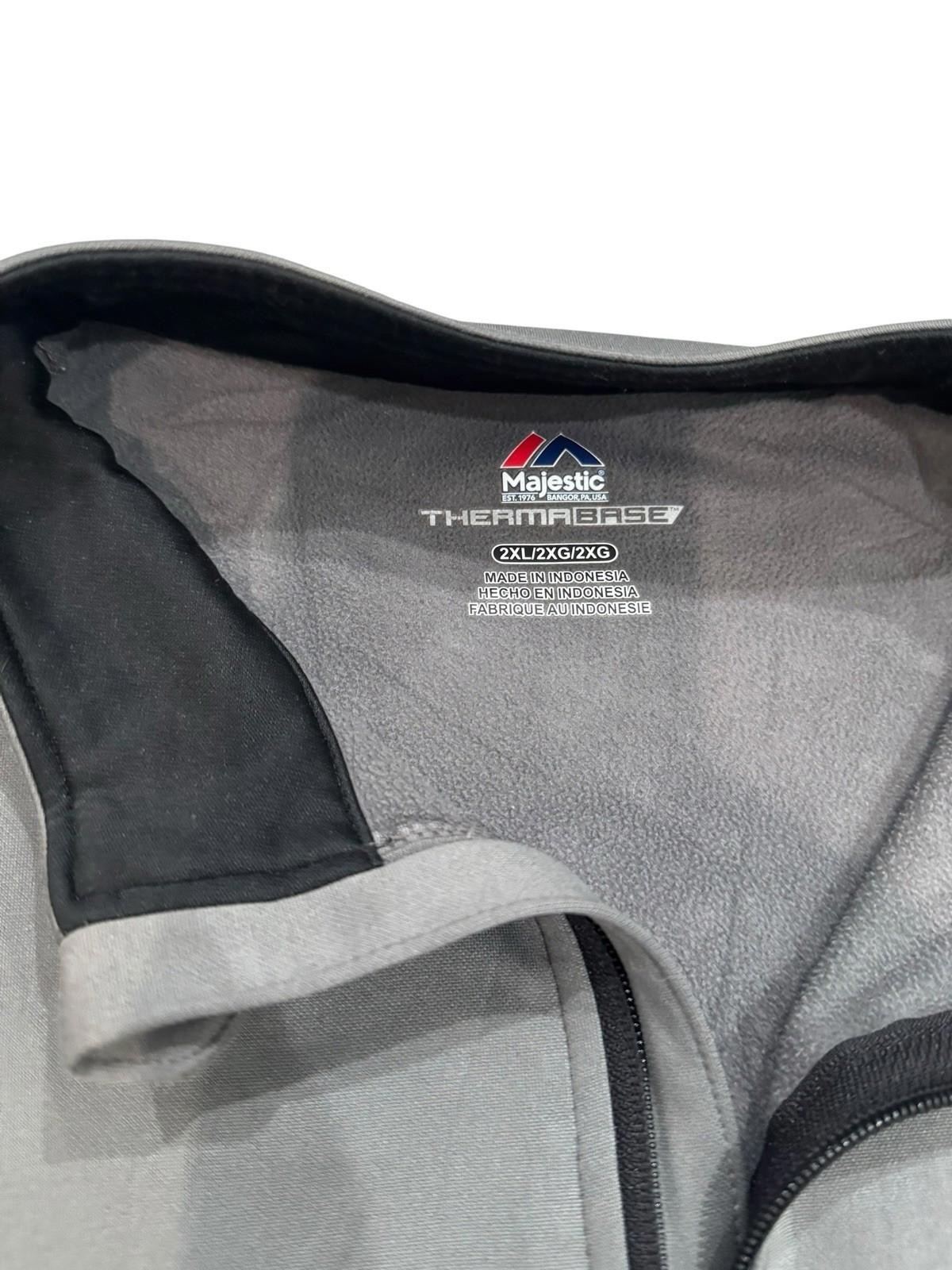 Majestic Patriots Thermal Base Pullover Sweat Shirt 2XL
