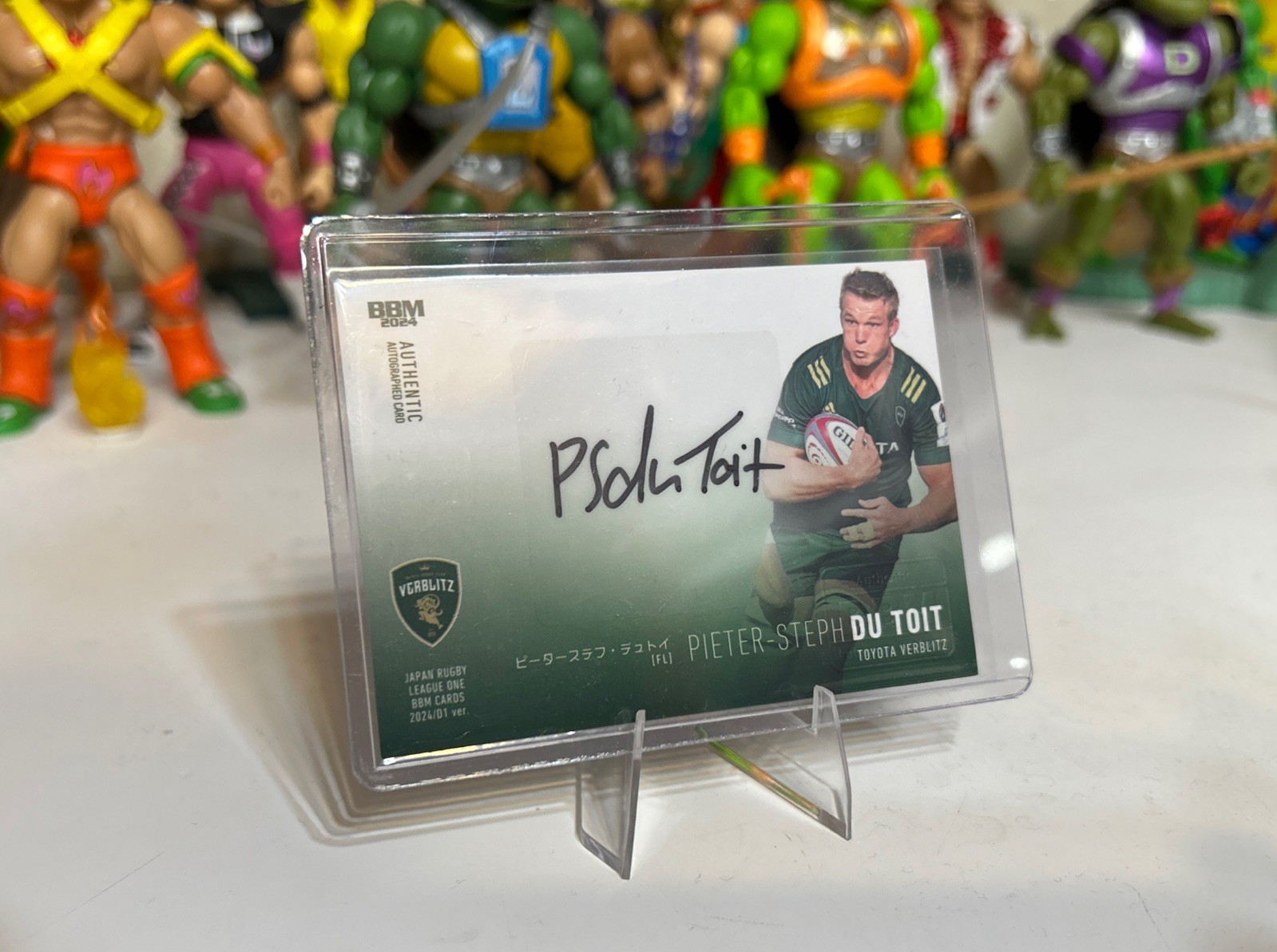Pieter Steph Du Toit Autograph 37/60 Japan BBM Rugby Trading Card Springboks