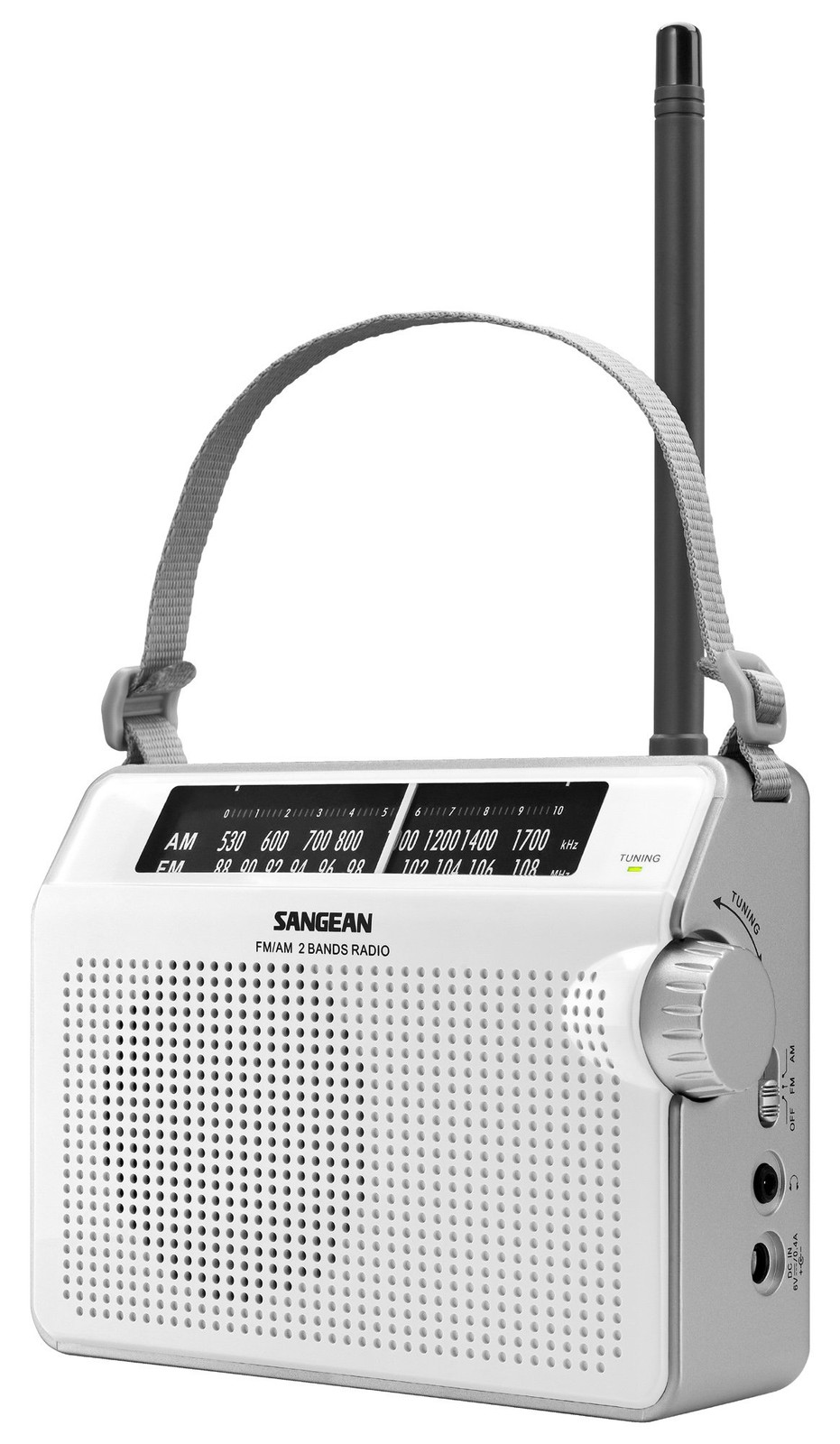 Sangean PR-D6WH Portable AM/FM Radio White