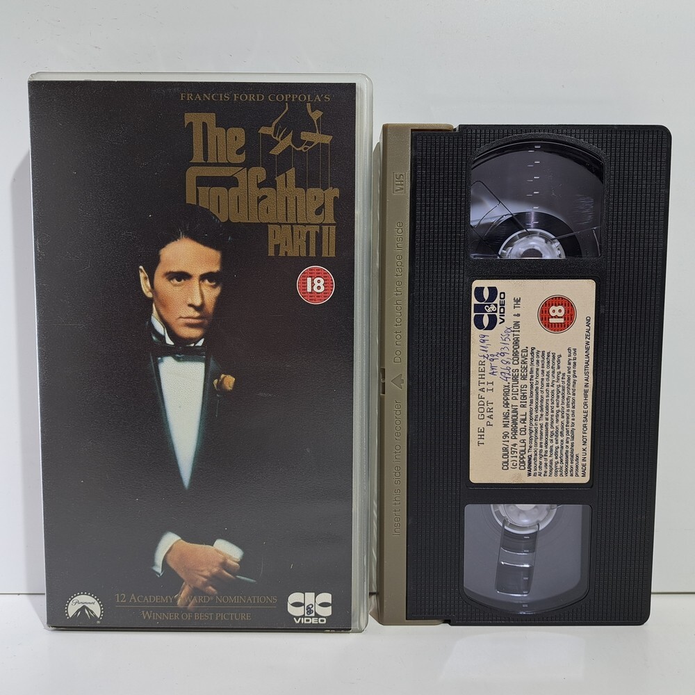 CRIME VHS TAPE The Godfather Part II 1974 PAL Al Pacino, Robert De Niro ZS