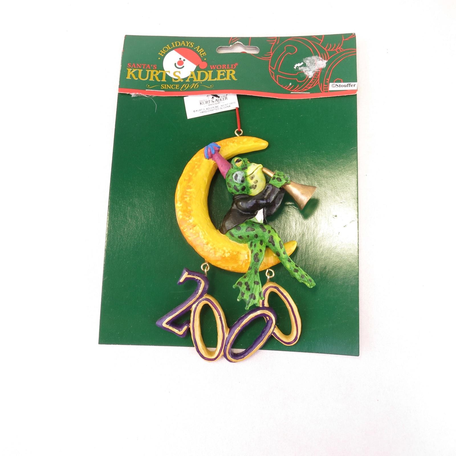 Kurt S Adler 2000 Frog on the Moon Ornament