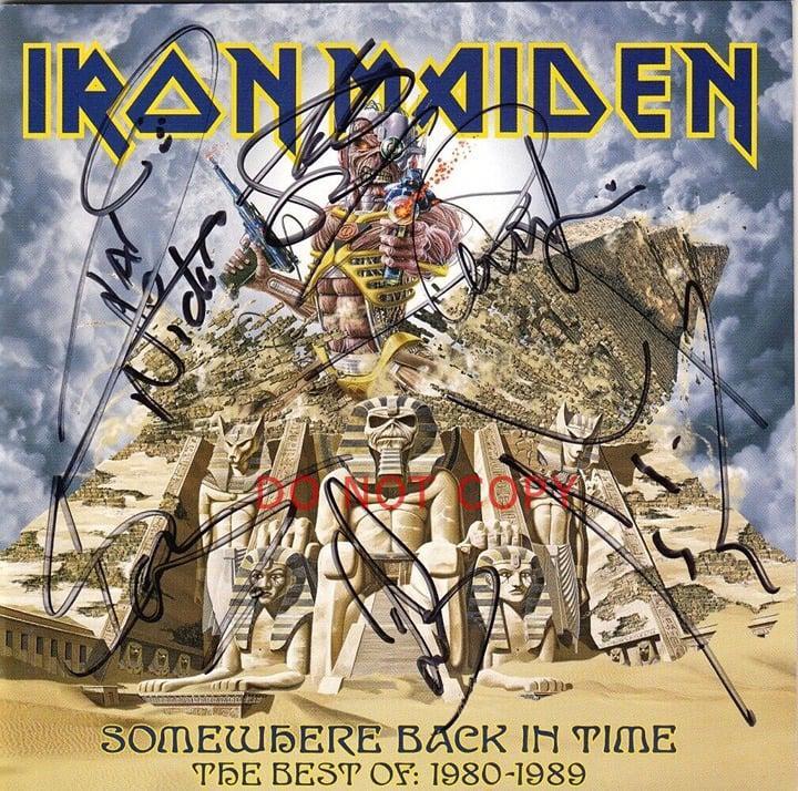 Iron Maiden band SIGNED reprint 12×12″ Album Poster Autographed RP