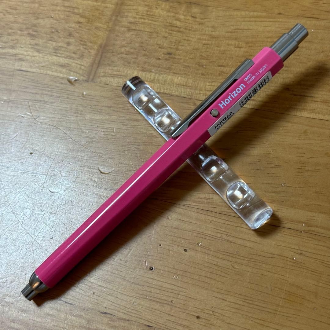New Out of Print OHTO Auto Horizon Mechanical Pencil Double Knock Pink