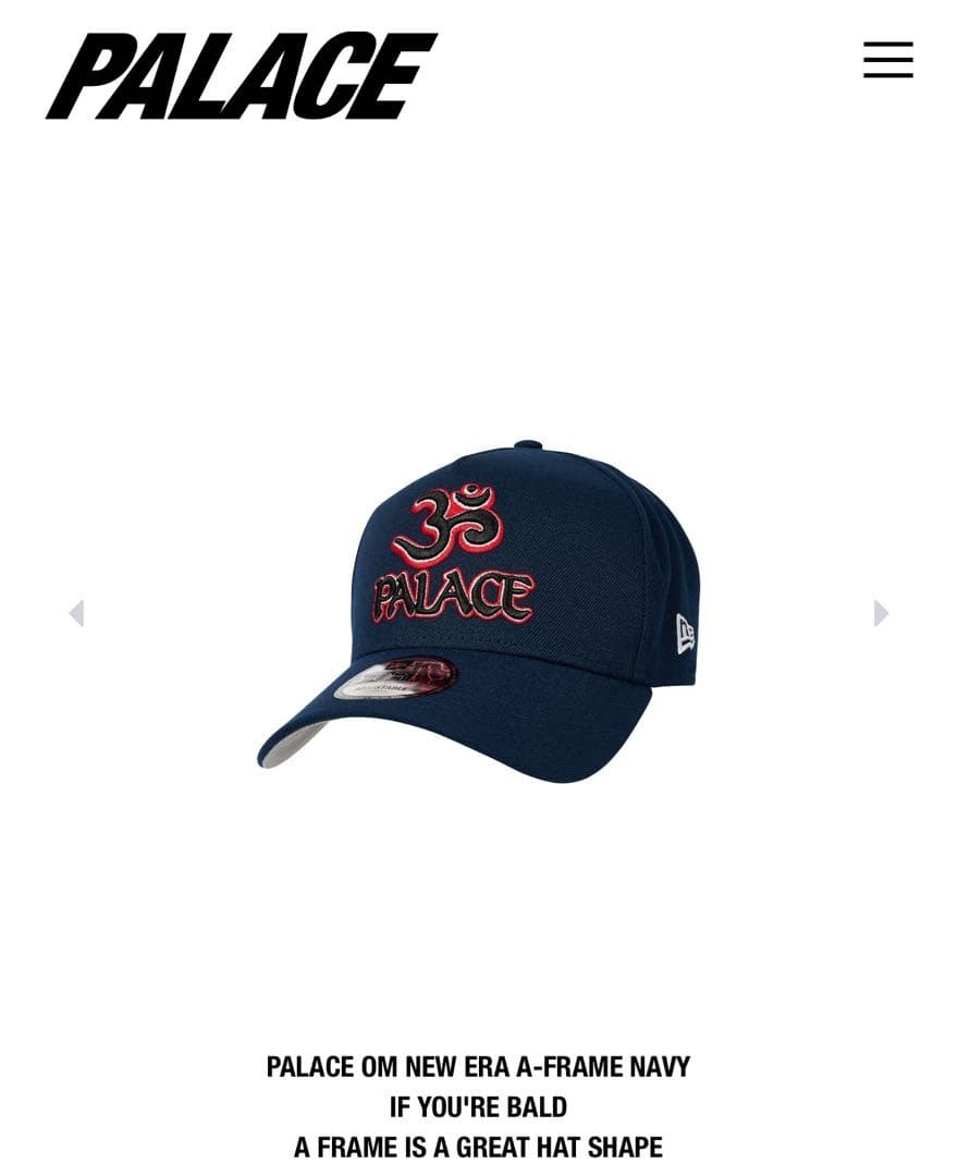 PALACE OM NEW ERA A-FRAME navy cap
