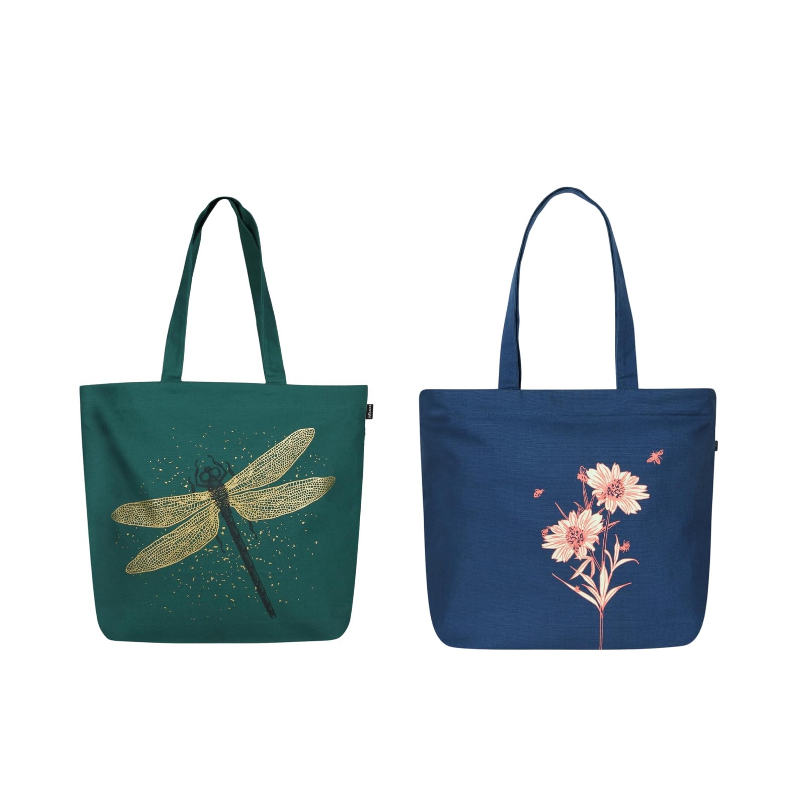 Ecoright Aesthetic Canvas Tote Bag for Women – Large Zippered Bag with Pocket