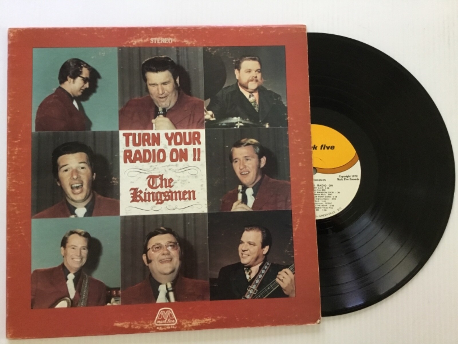 1972 Kingsmen Quartet TURN YOUR RADIO ON !! vinyl LP MV-4692+bonus CD TESTED