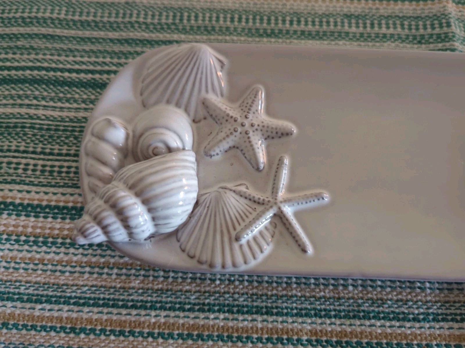 Mud Pie Sea Shell Tray Caddy 2.75″ toothpicks, tray 4.25″x 11.25″ New, Tags