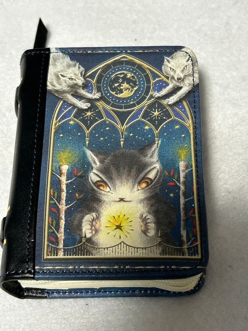 Wachifield Dyane Book Style Coin Purse Leather Blue 3×4 Inches Japan Fashion