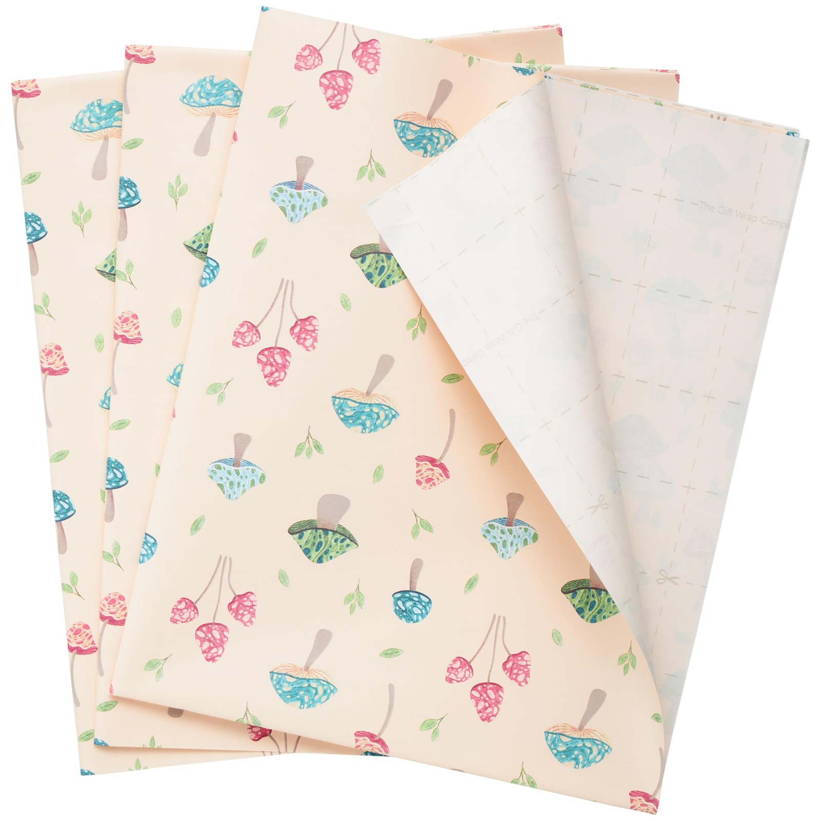 The Gift Wrap Company 58-191807 Marble Mushroom Flat Gift Wrapping Paper Sheet