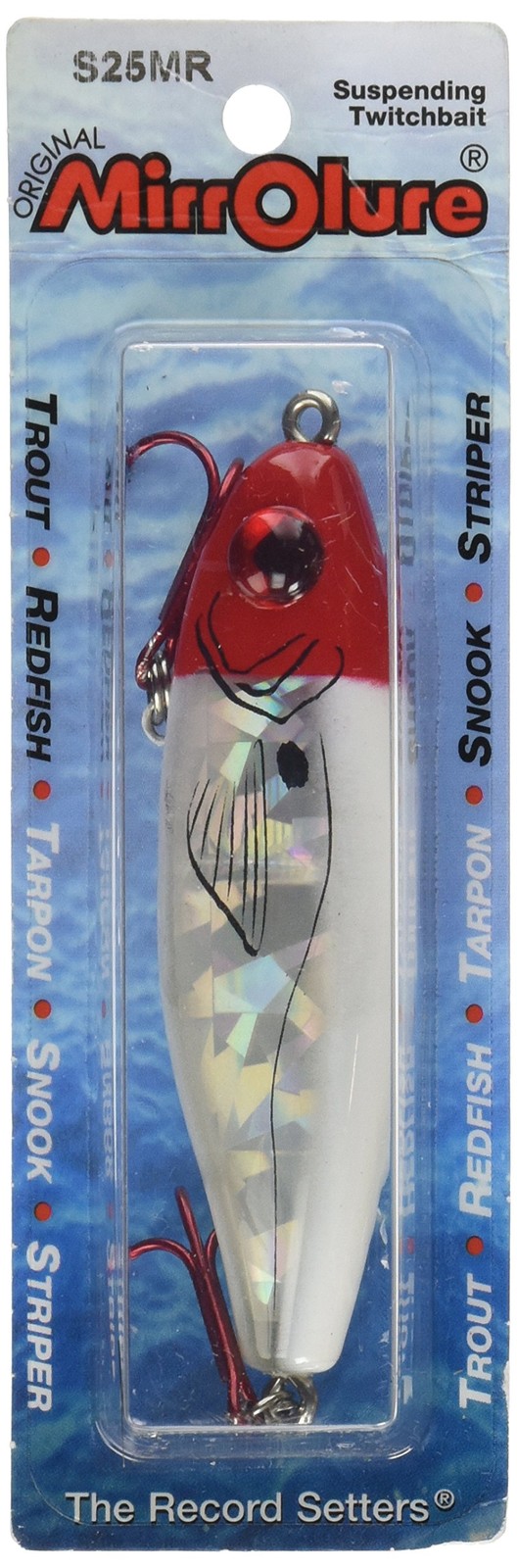 MirrOLure Series III Catch 5 Suspending Lure Red Head White Back 3.5 Inch