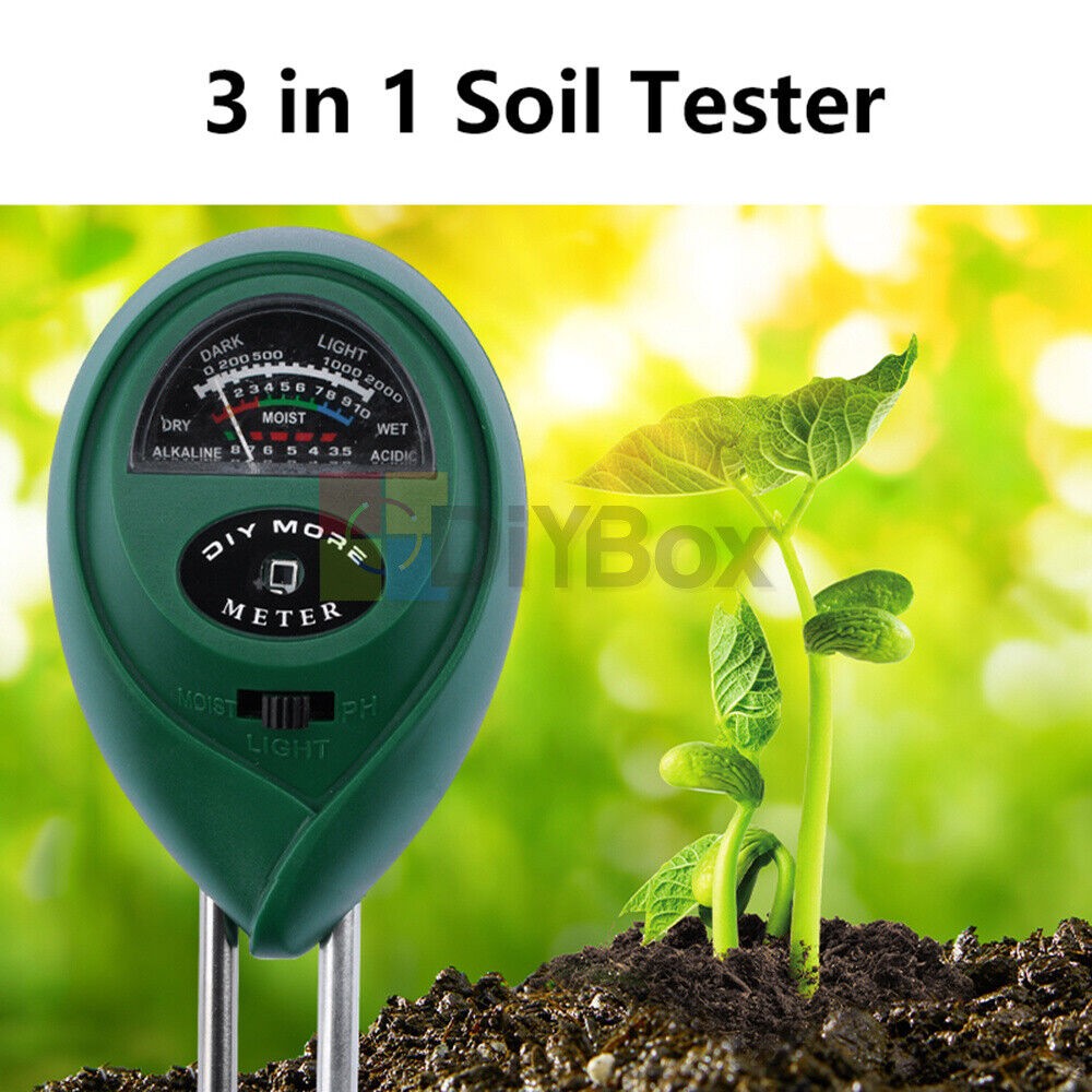 3 In 1 Soil Tester Water Moisture Light & PH Meter for Garden Plant Soil Test