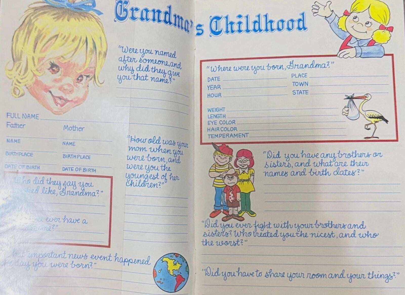 Vintage 1982 Grandma Memory Journal Unused Sunshine Art Studios – Legacy Journal