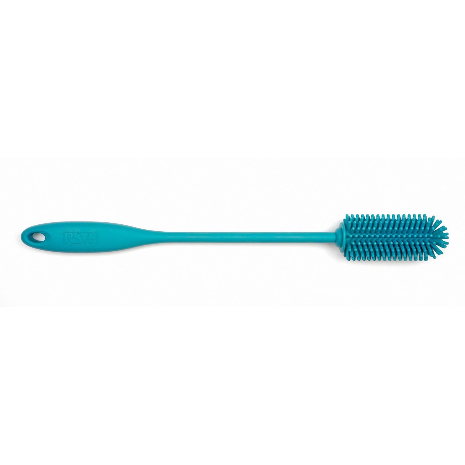 RSVP Silicone Bottle Brush 6″ – Turquoise, Durable & Safe for Bottles, Glassware