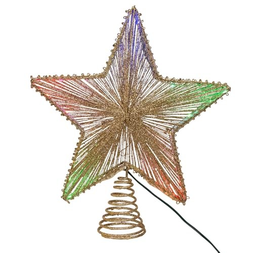 Kurt Adler 11.5″ 27 Lights Multicolor LED Star Treetop