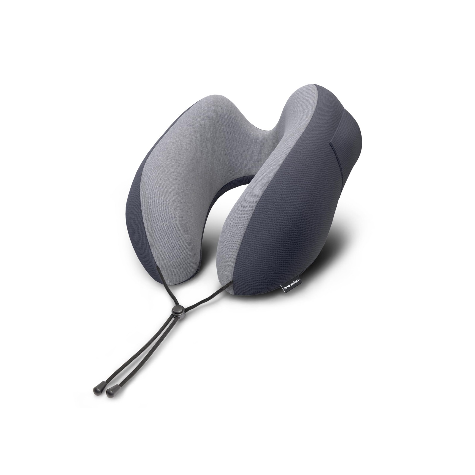 Travelon Transit Premium Neck Pillow, Navy/Gray, 10.25″W x 5.75″H x 10.5″D