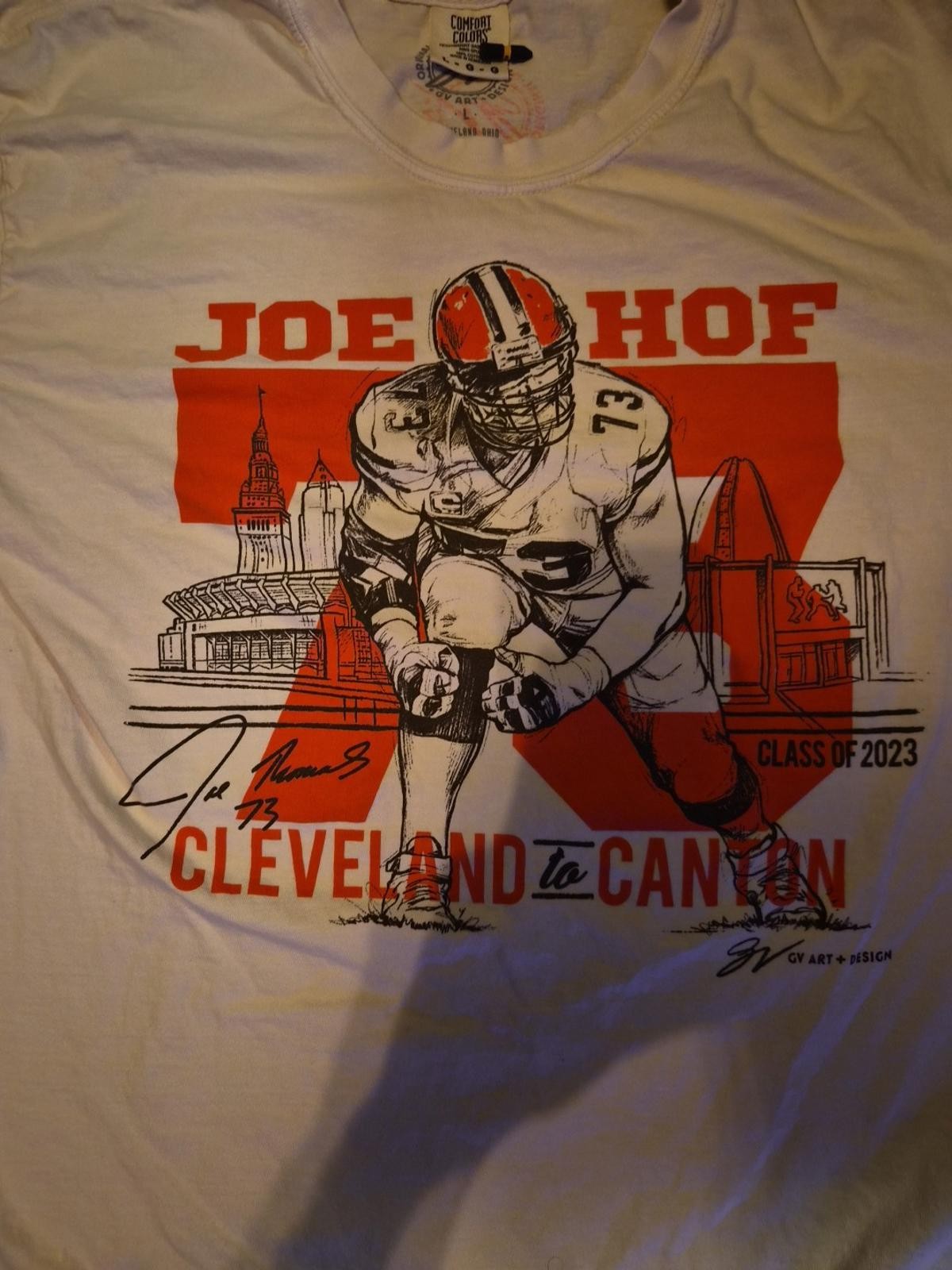 Hall Of Fame Joe Thomas #73 Cleveland Browns Class of 2023 T Shirt