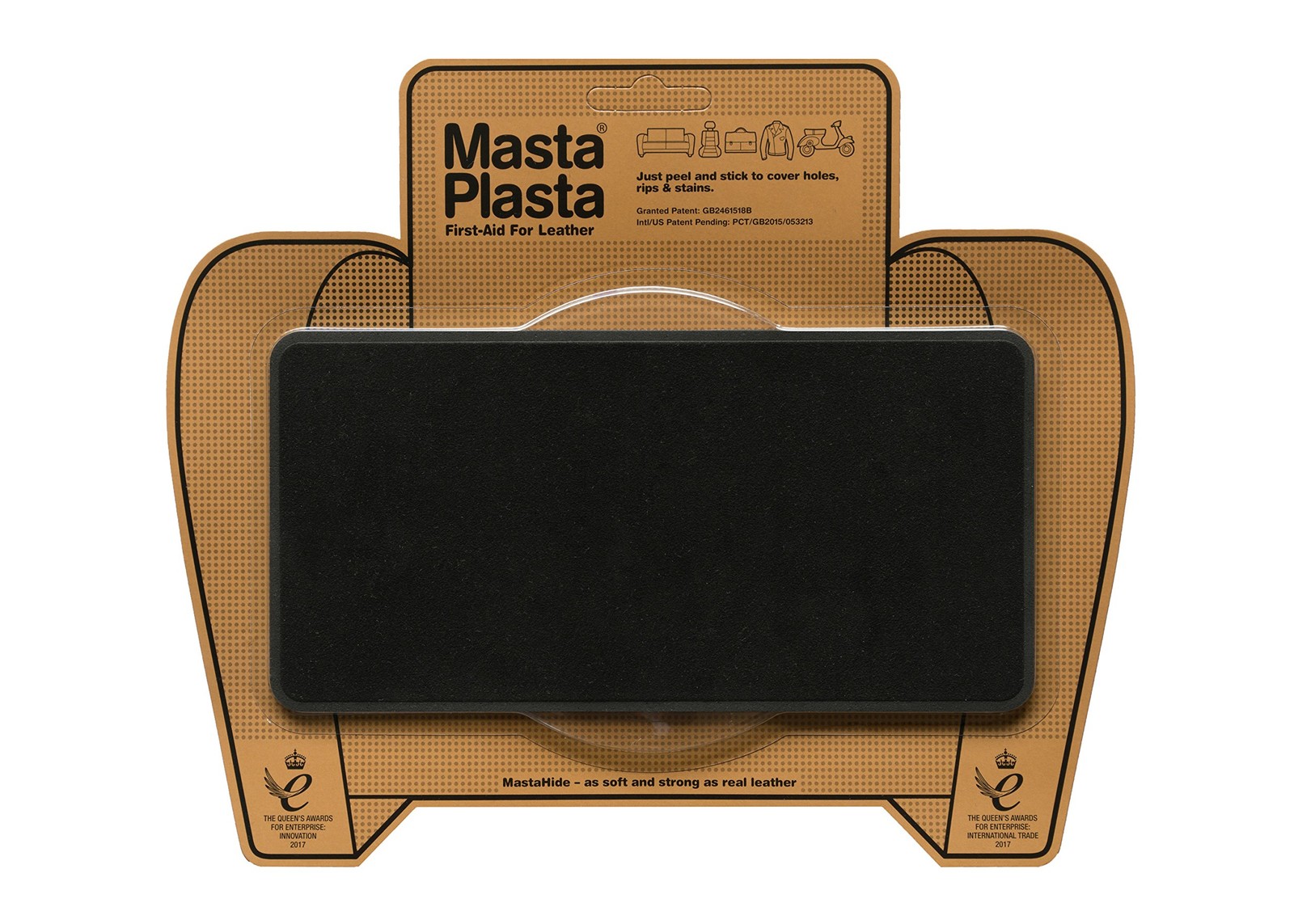Instant MastaPlasta Black Suede Repair Patch 8×4 Self-Adhesive Upholstery Patch