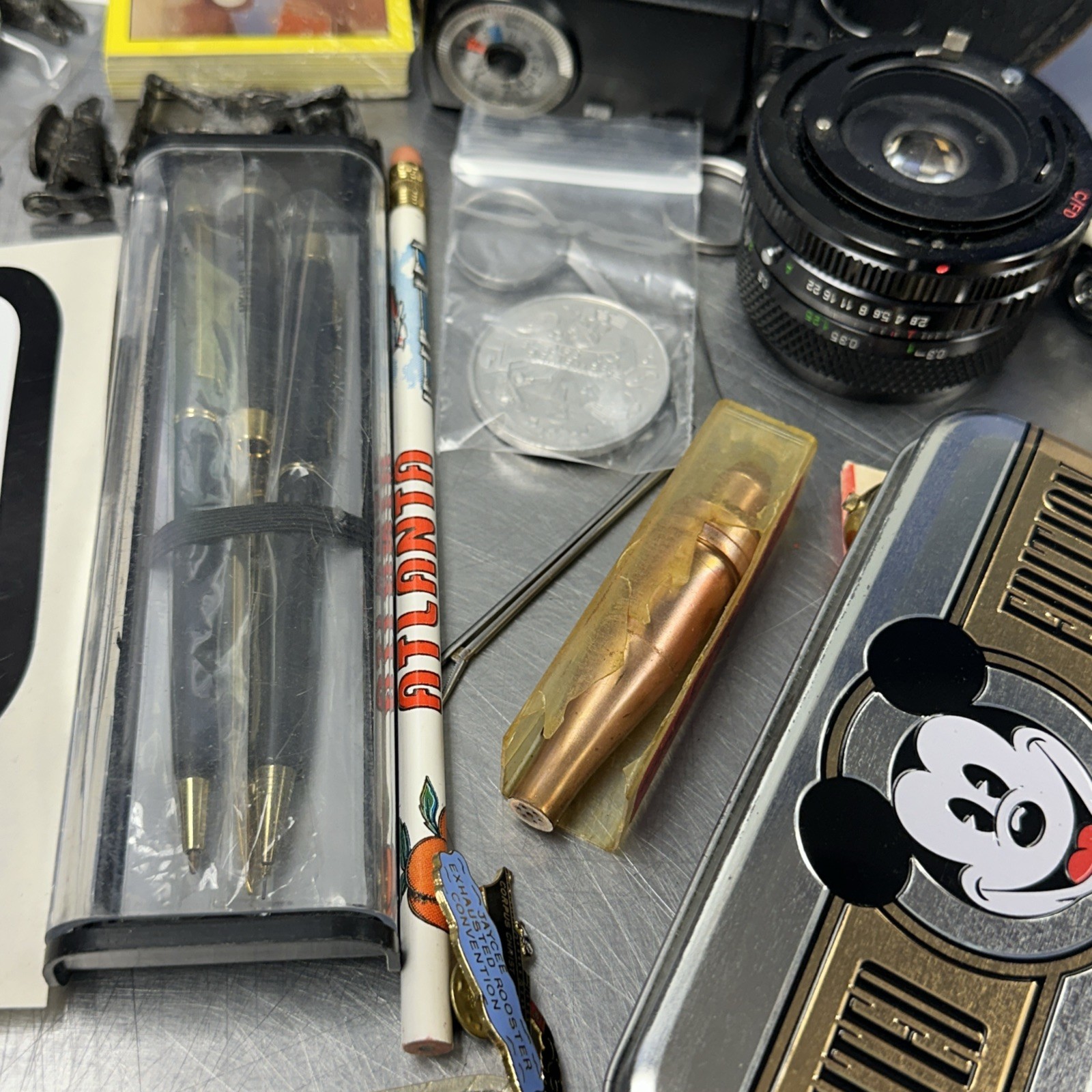 Junk Drawer Job Lot Baseball Card Stamp Jewelry Camera Metal Toys Car Coin #2