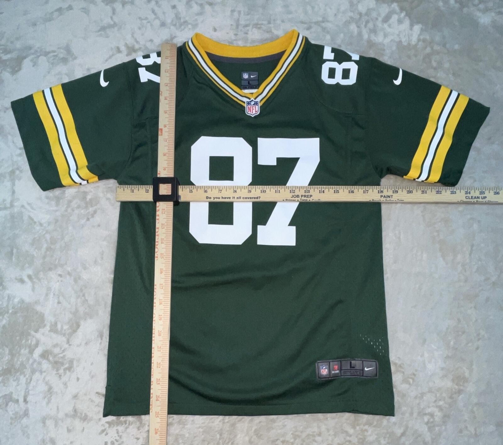 Nike On Field NFL Green Bay Packers Jordy Nelson #87 Jersey Kids Youth Large EUC