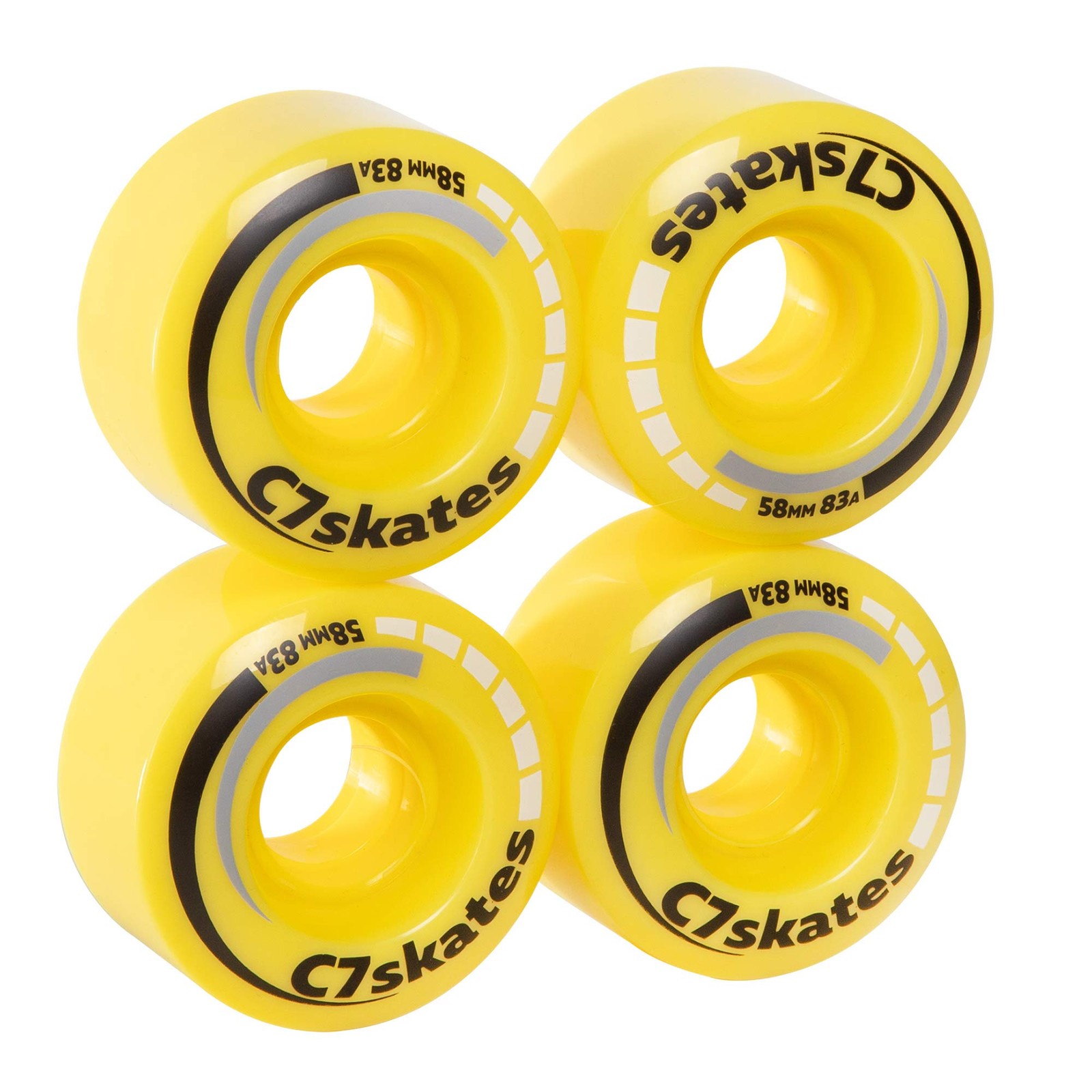 C SEVEN C7skates Premium Roller Skate Wheels (Lemonpop)