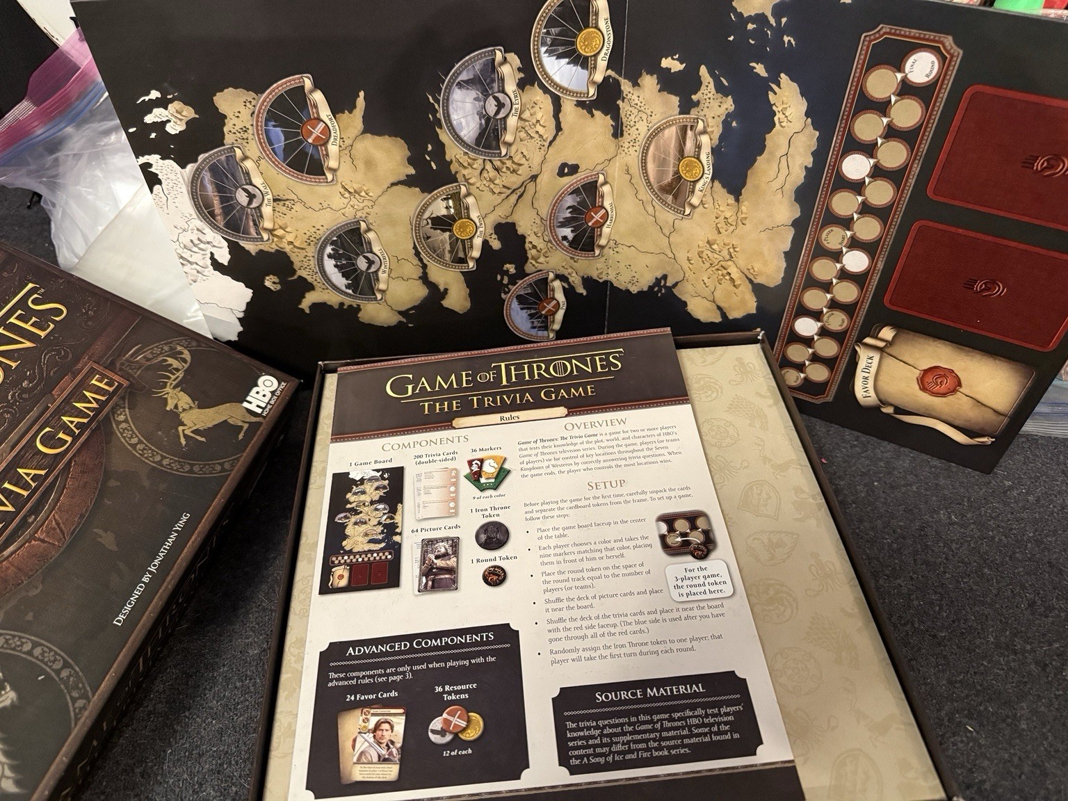 5- Game of Thrones & House of The Dragon Board Games Collection Complete Lot