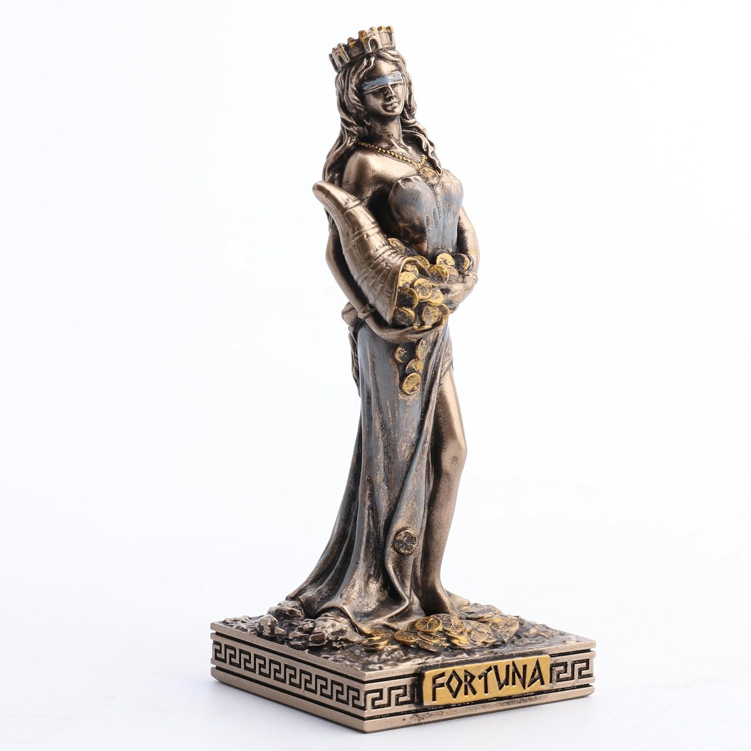 Veronese Design 3 1/2 Inches Fortuna Greek Goddess of Good Fortune Resin Miniatu