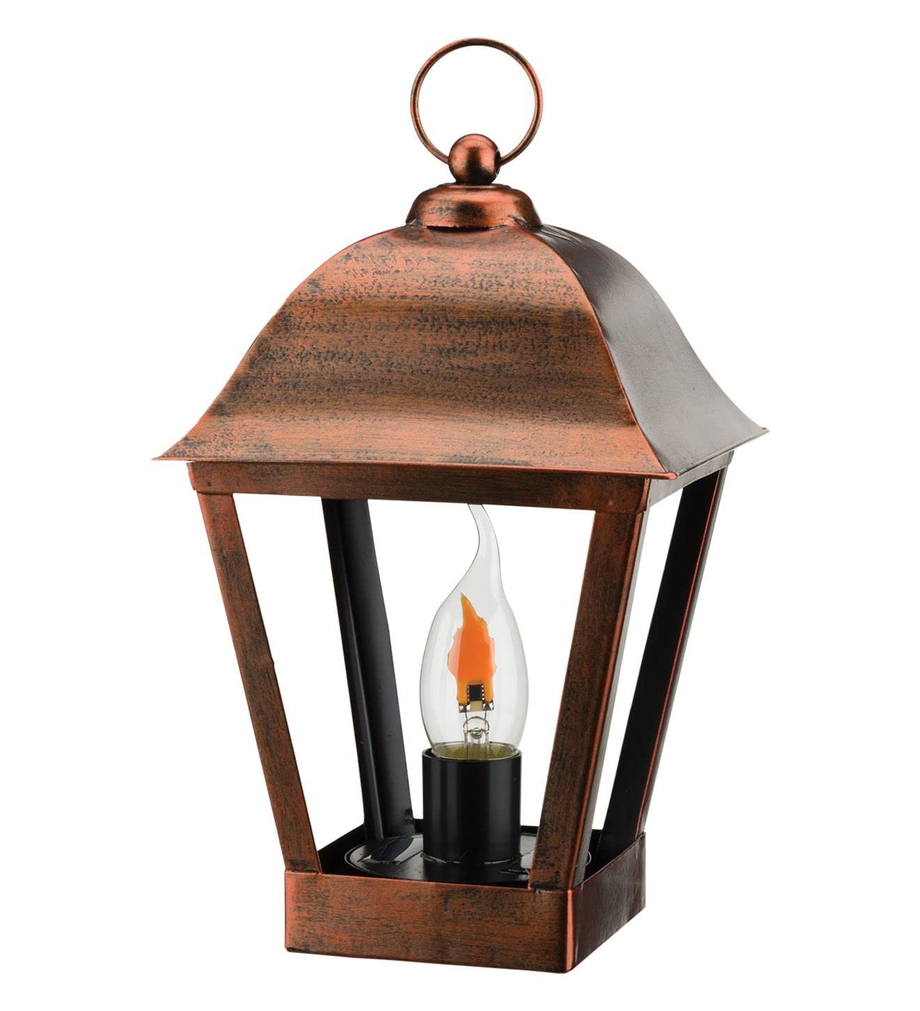 Regal Art & Gift Solar Lantern, Bronze Antique Metal LED Outdoor Light