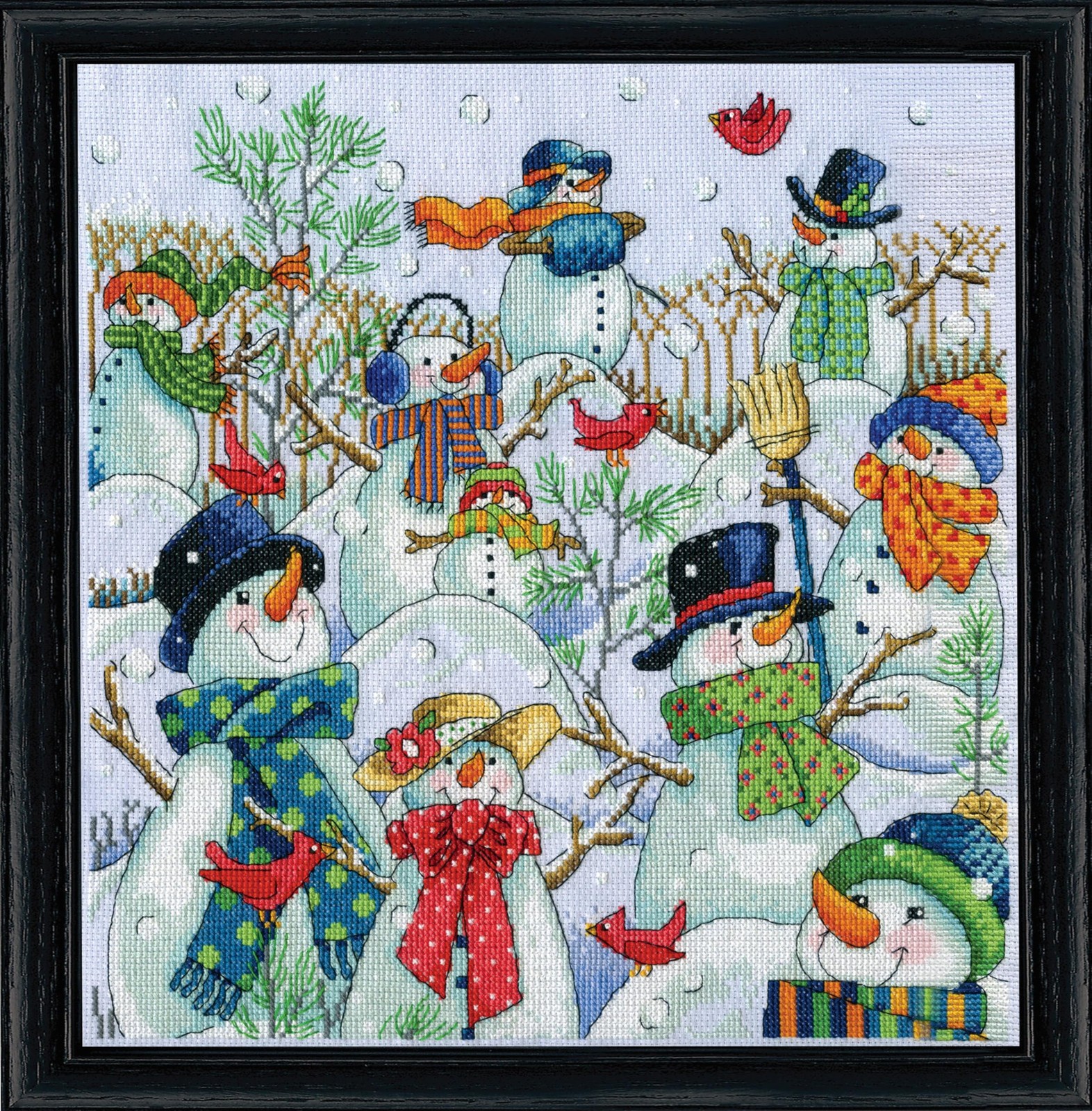 Design Works Crafts Lotsa Snowmen Counted Cross Stitch Kit