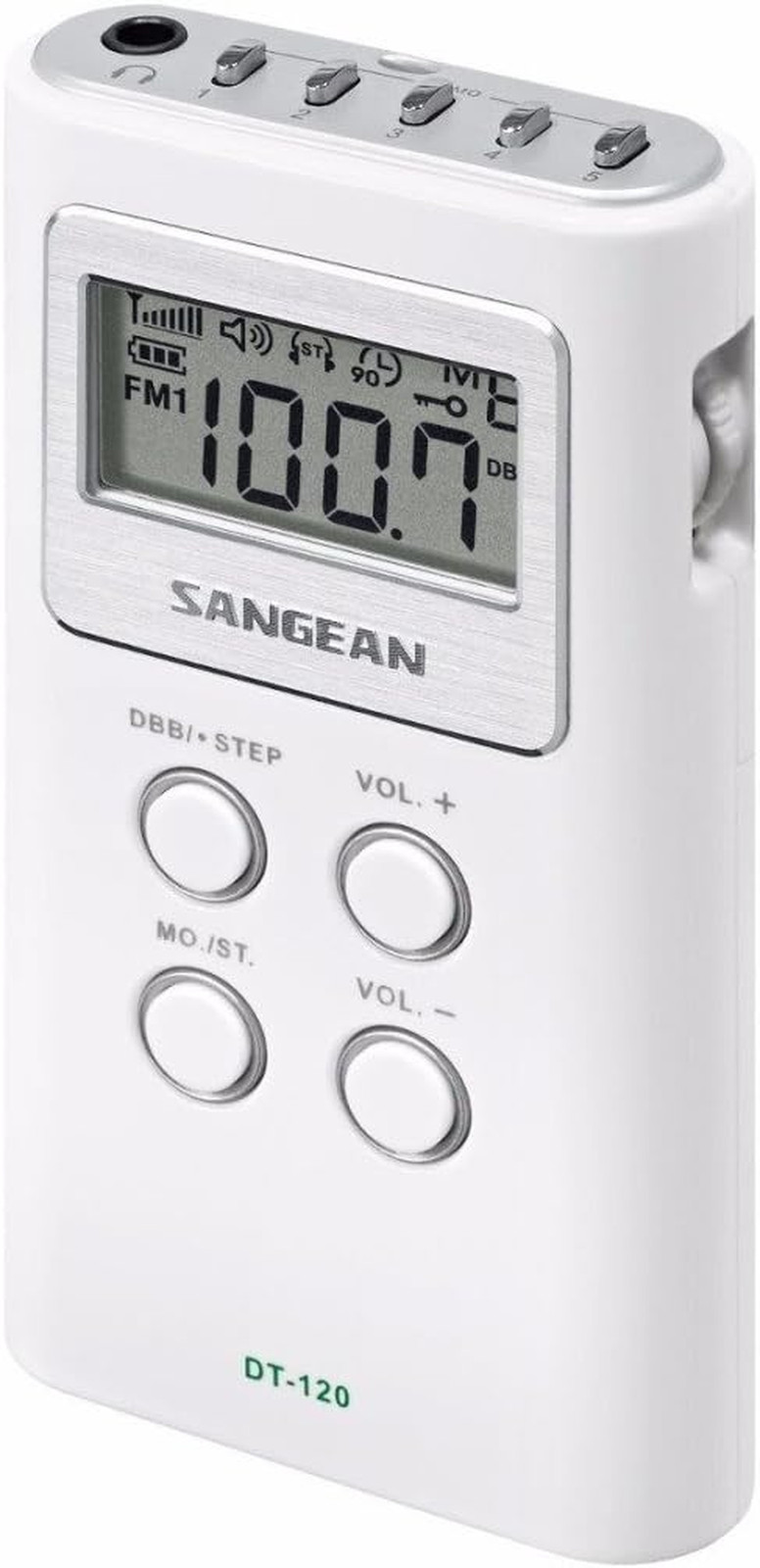 America, Inc. Dt-120-White DT-120 AM/FM Stereo PLL Synthesized Pocket Receiver