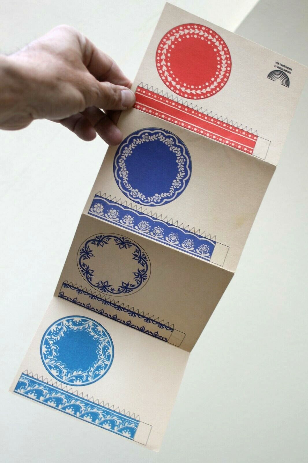 36070B Easter Eggs Egg Cups Craft Sheet GDR VEB Farbchemie Quedlinburg 1978