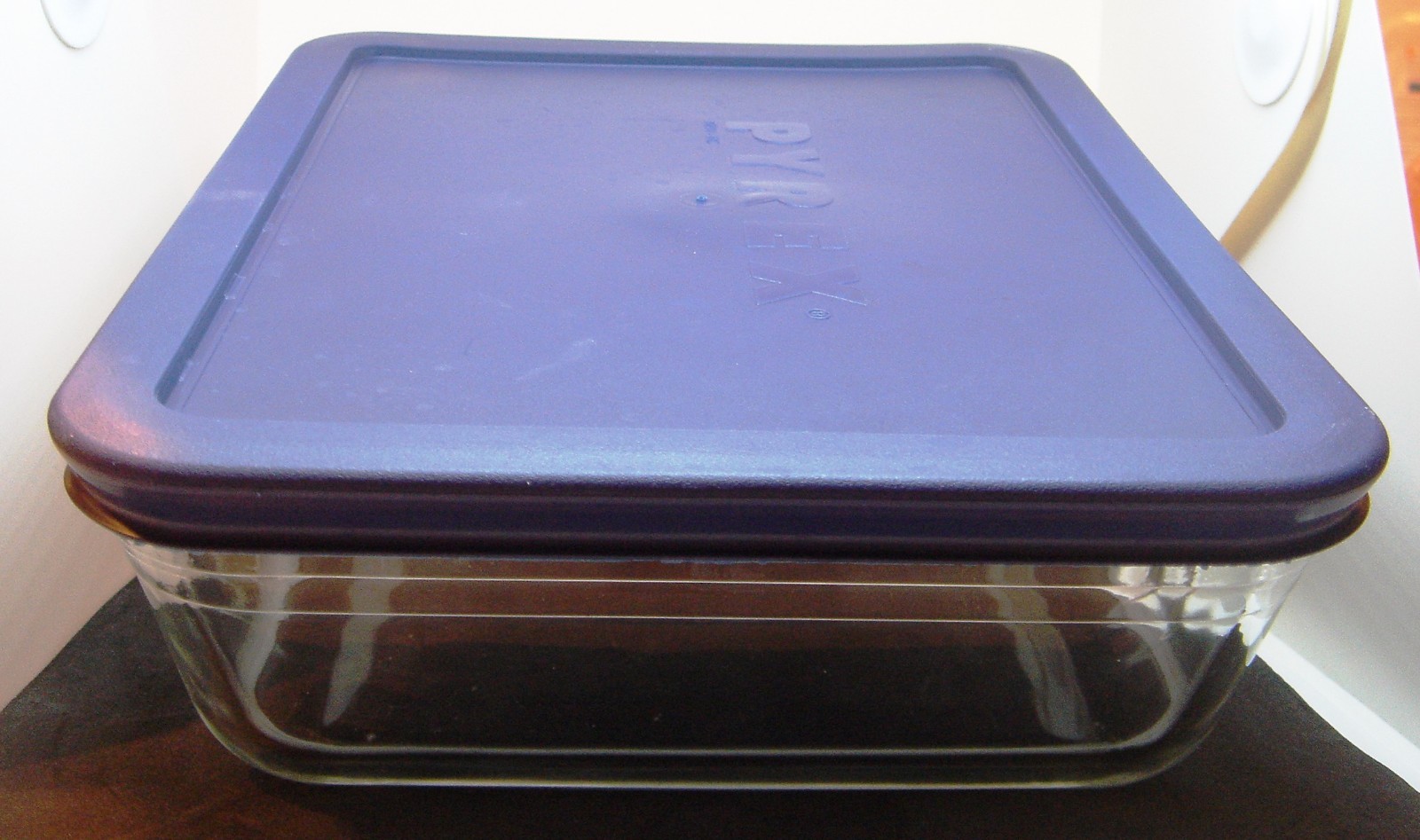 PYREX STORAGE 6 CUP #7211 RECTANGULAR GLASS BOWL 1.5 L WITH BLUE LID BRAND NEW