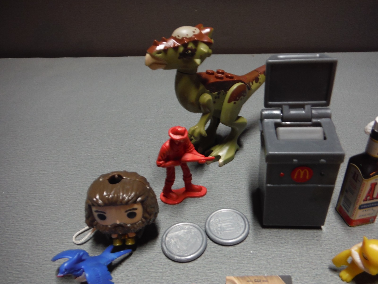 Vintage Cool Junk Drawer Lot Random Mixed Items 20 pcs Dino missing arm