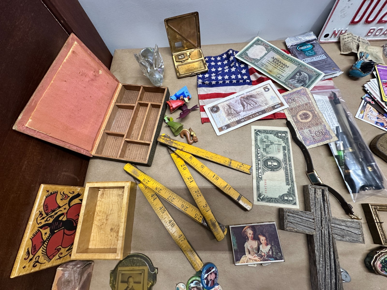 Junk Drawer Lot #2 – Random Antique Vintage Smalls – Keys, Jewelry, Boxes, Money