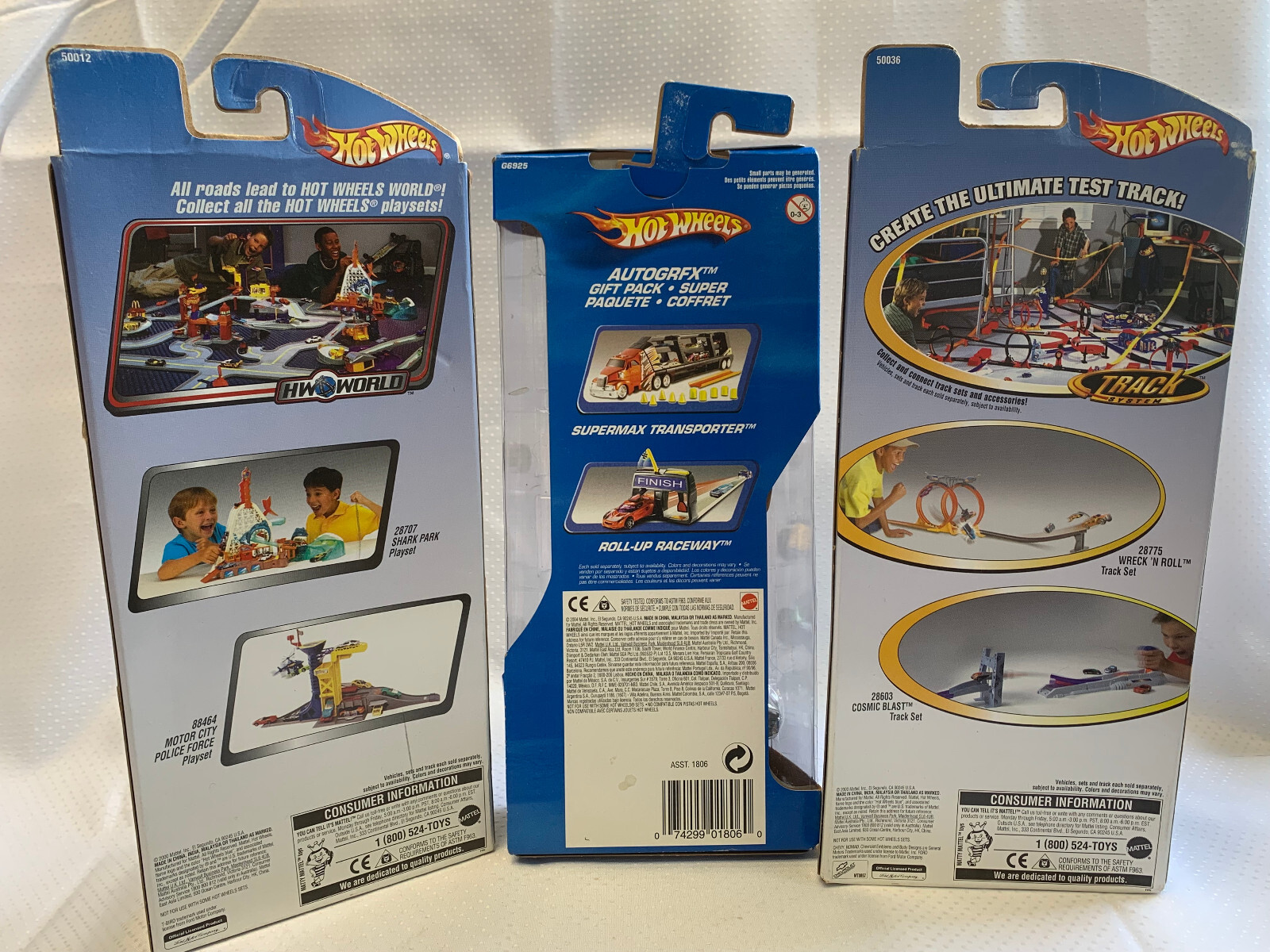 Hot Wheels Gift Packs Shark Park, Autogrfx, & Skate-Boarders Diecast Cars NIB