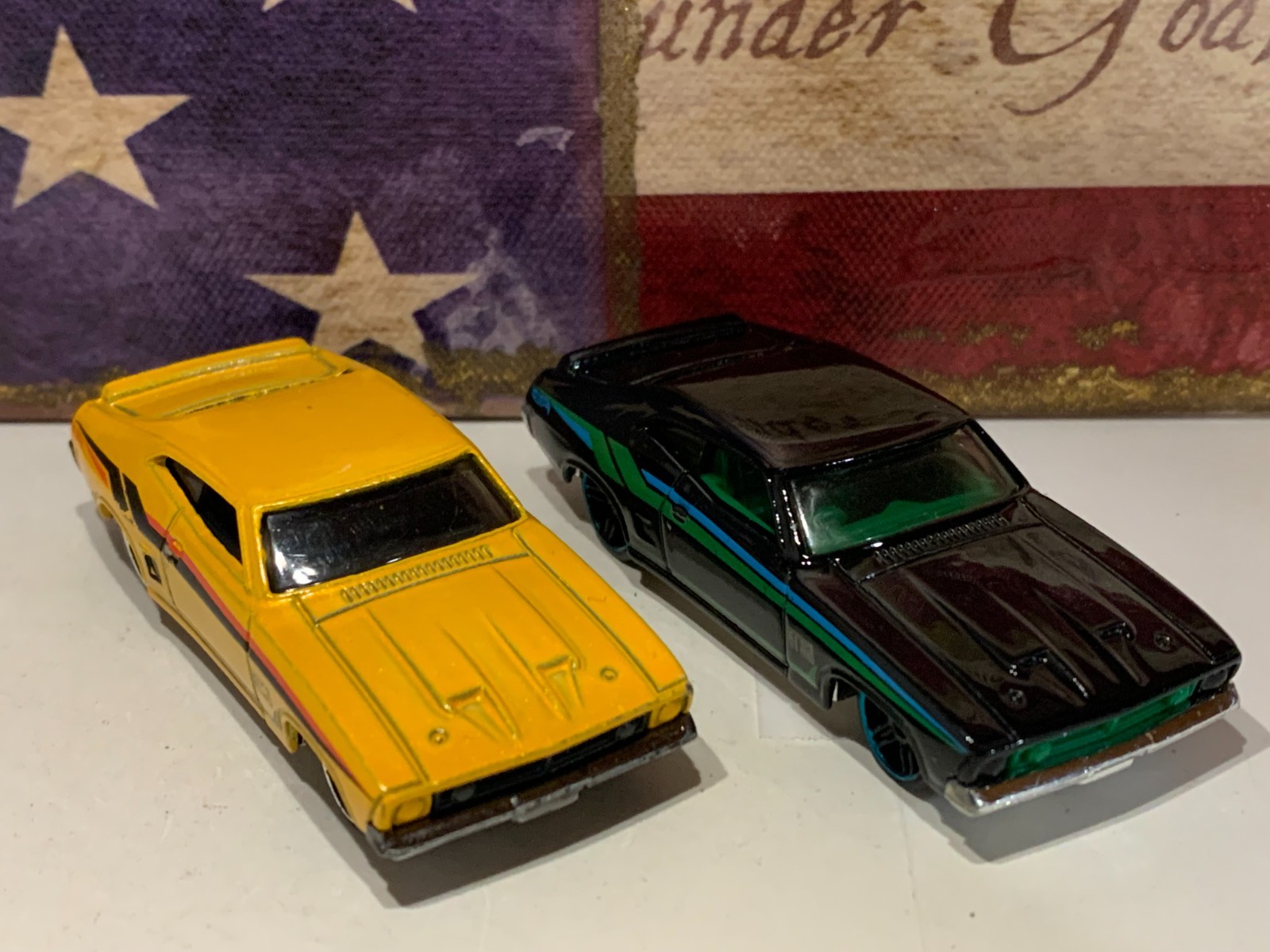 HOT WHEELS 1973 FORD FALCON XB X2. YELLOW & BLACK