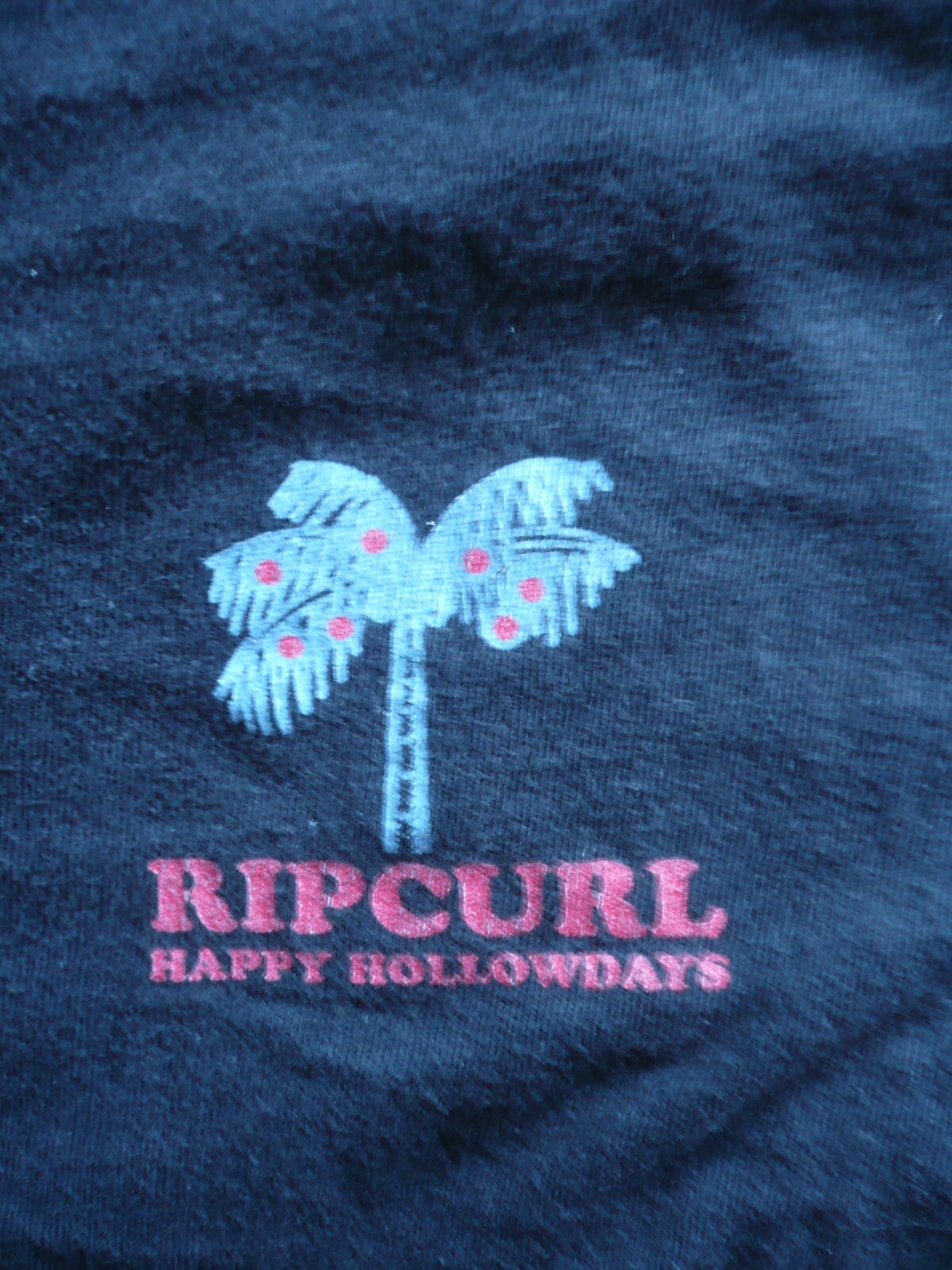 RIP CURL Happy Hollow Days, Black LARGE (L) 100%Cotton Lightly Used T-shirt TEE
