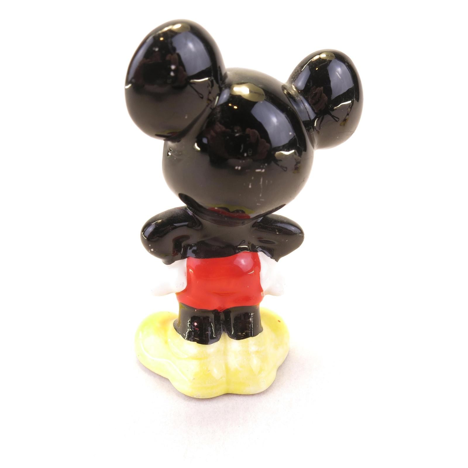 Classic Vintage Walt Disney Porcelain Mickey Mouse 2.75″ Figurine Disneyland Tag