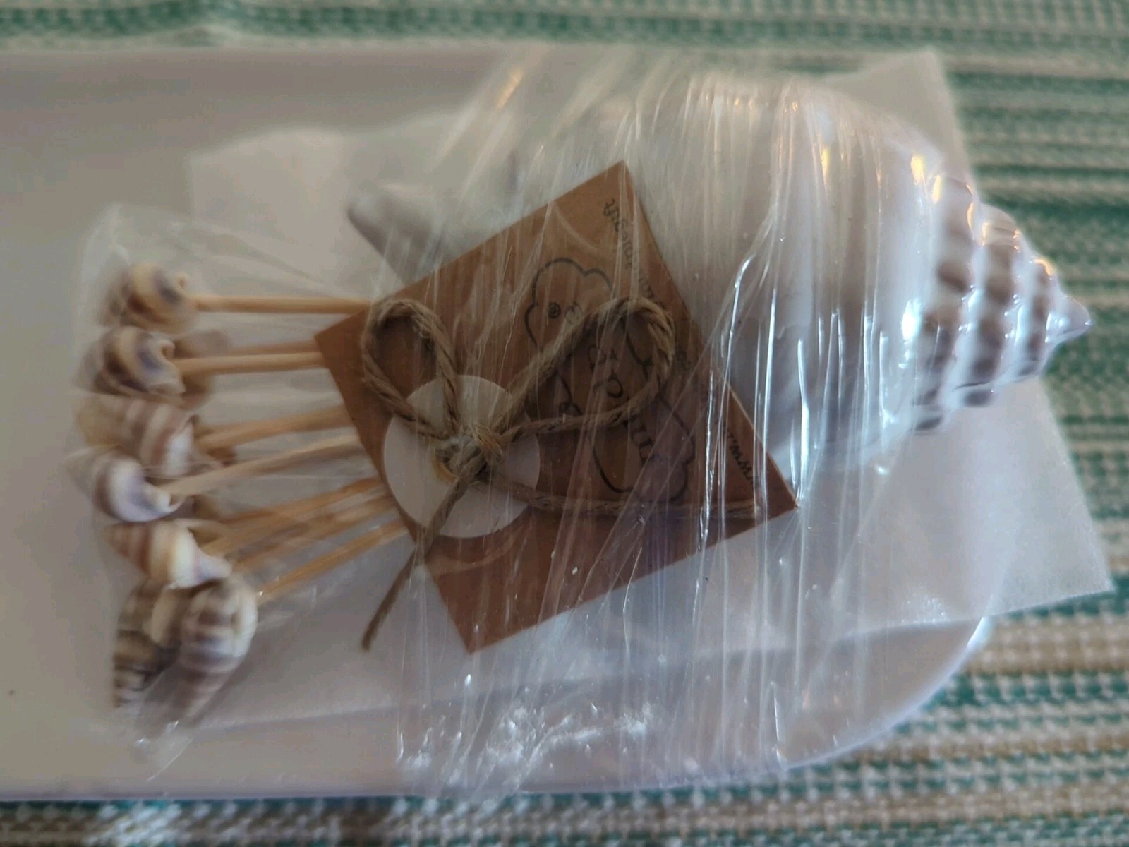 Mud Pie Sea Shell Tray Caddy 2.75″ toothpicks, tray 4.25″x 11.25″ New, Tags