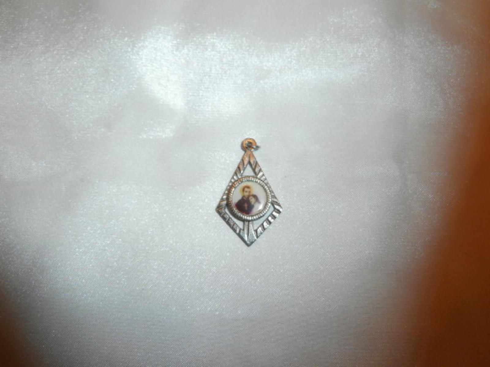 Vintage Saint Gerard Magella Medal Pendant – Religious Jewelry, 1.375″