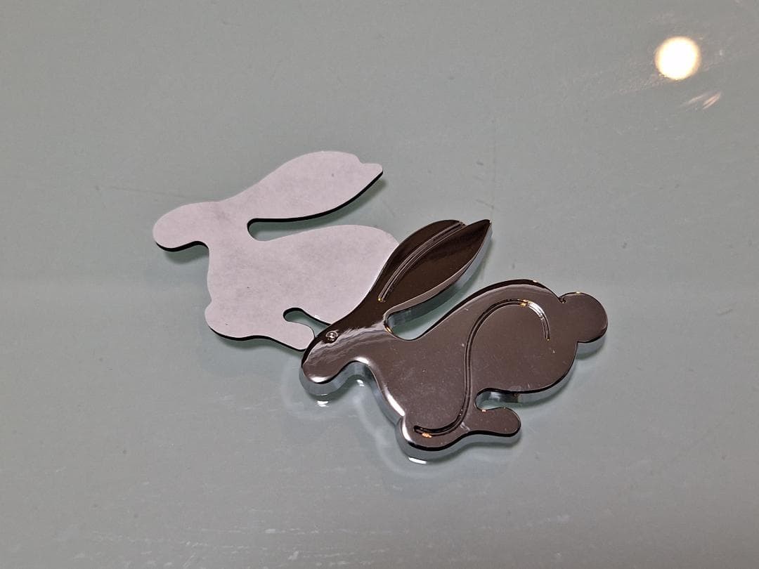 -VW Rabbit Metal Chrome Plated Small Emblem