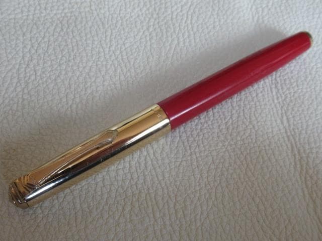 ◆New Rare 1950s Made in Japan ◆Kirot Gold Cap Red Barrel Nib (Gold Plated)